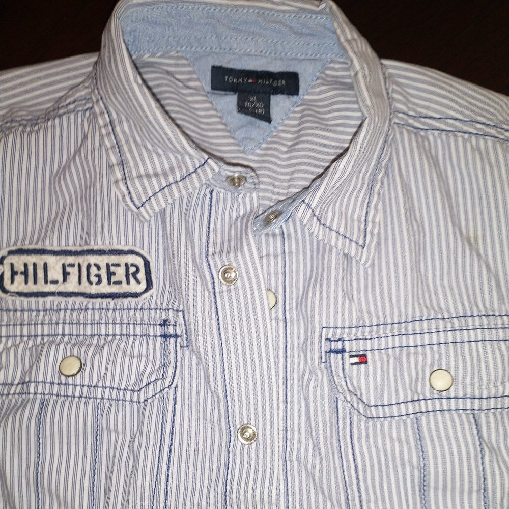 Boys Tommy Hilfiger collared button down shirt